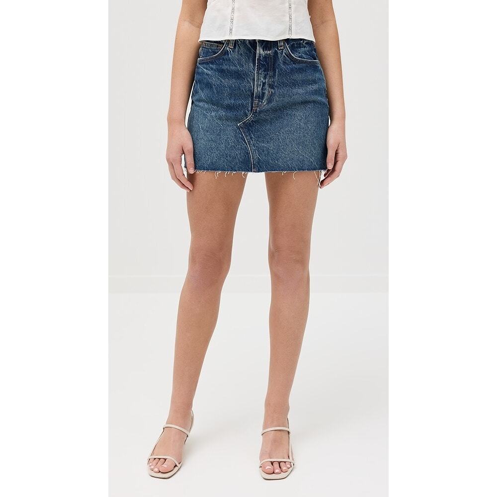Sold Out Reformation Nina Denim Mini Skirt Medium Wash Size 25
